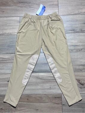 EQ Womens Pull On Equestrian Riding Pants Made In USA Size XL Adult Sand